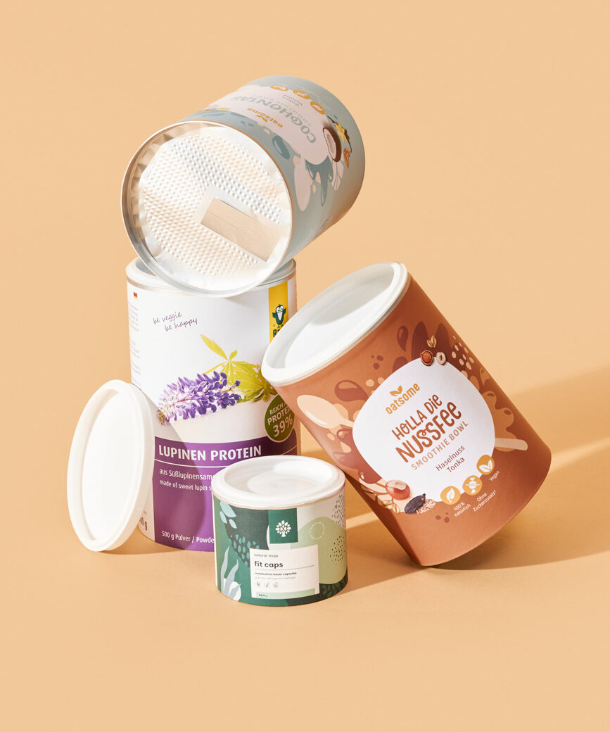 Anwendung von Lebensmitteldosen aus Karton und Membrandosen bei pratopac